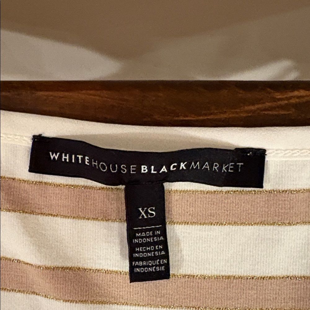 White House Black Market Striped Lace-Up Tank Size XS - Picture 9 of 10